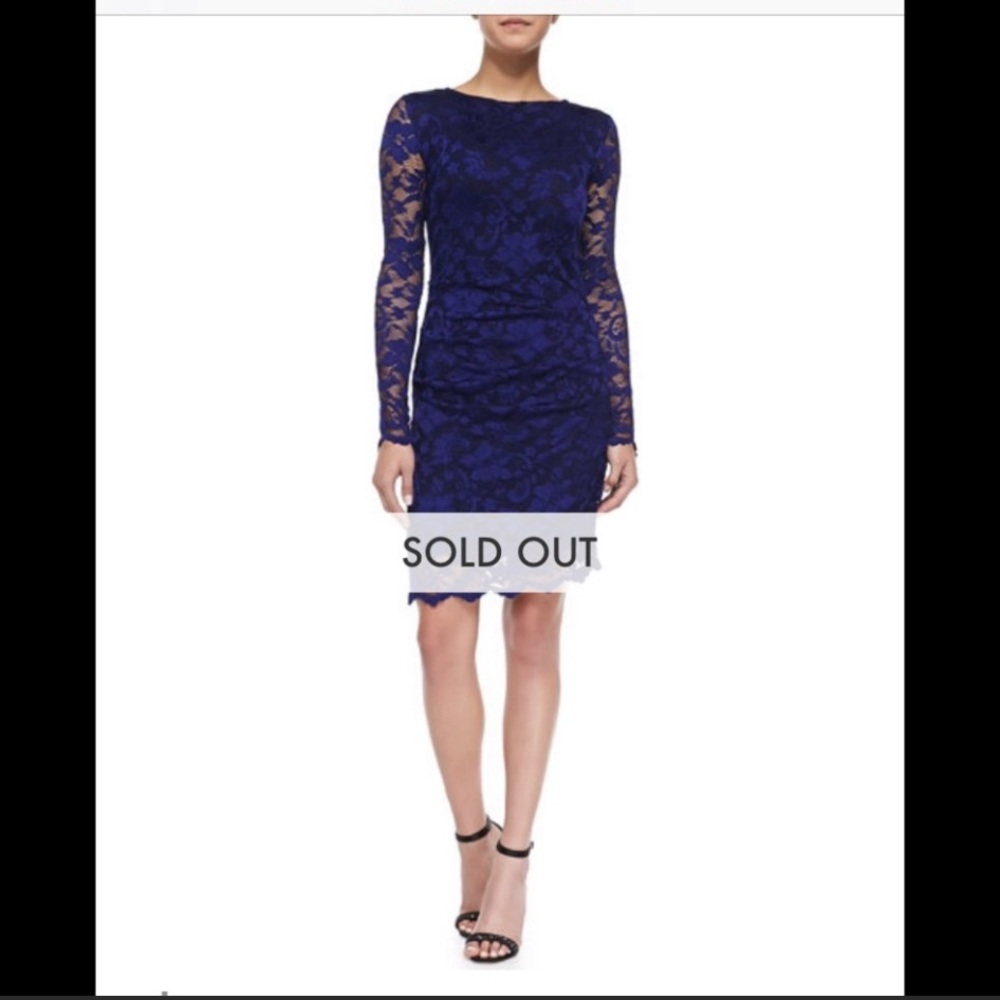 Nicole Miller long sleeve lace dress Size 8